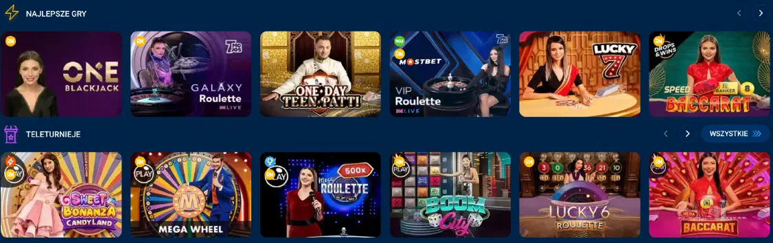 Kasyno na Żywo Mostbet