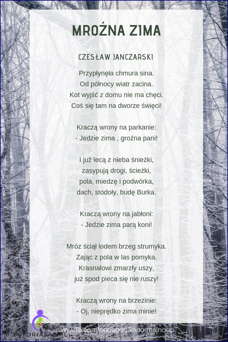 Najpiękniejsze wiersze o zimie dla dzieci - utwory o śniegu i mrozie